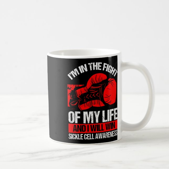 Sickle Cell Awareness Winner Survivor Burgundy Rib Kaffemugg (Höger)