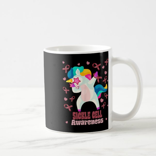 Sickle Cell Dabbing Unicorn Rainbow Warrior Kaffemugg (Höger)