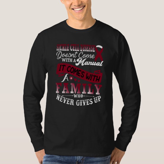 Sickle Cell Disease Awareness Family Support Burgu T Shirt (Framsida)
