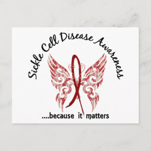 Sickle Cell Disease Butterfly 6.1 Vykort