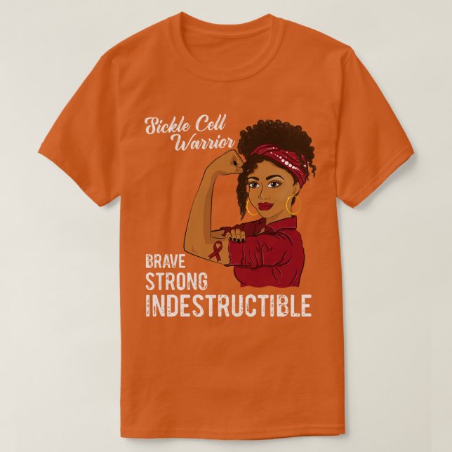 Sickle Cell Disease Warrior Indestrucsible SCD Awa T Shirt (Design framsida)