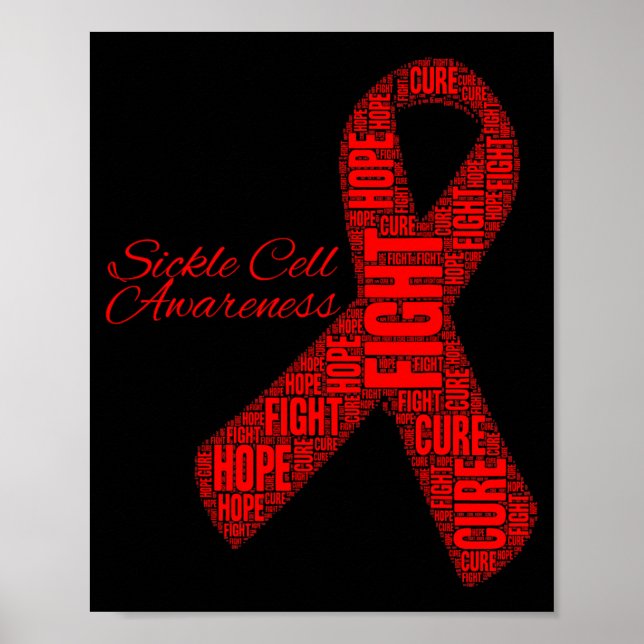 Sickle Cell-medvetenhet Hopp Kamp Läka Band Poster (Framsidan)