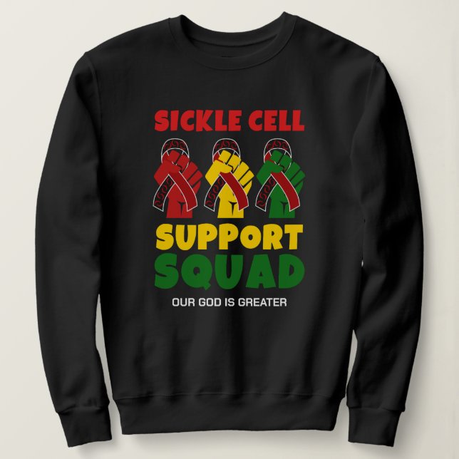 SICKLE CELL SUPPORT SQUAD Anpassat namn T Shirt (Design framsida)