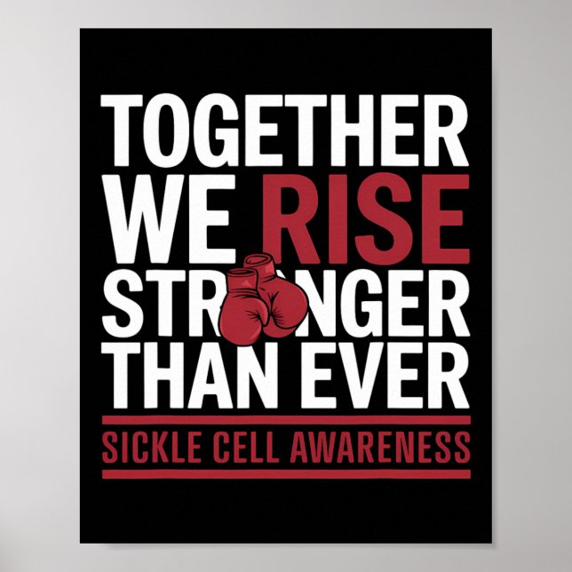 Sickle Cell Survivor Anemia tillsammans Vi Stiga u Poster (Framsidan)