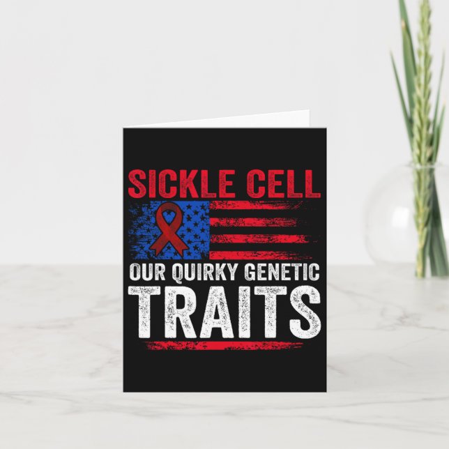 Sickle Cell Vår Quirky Genetic Traes Anemia Scd A Kort (Framsida)
