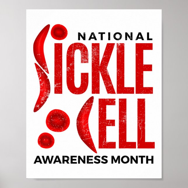 Sickle Cell Warrior Anemia Sickle Cell Awareness M Poster (Framsidan)