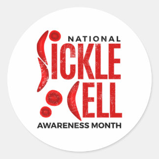Sickle Cell Warrior Anemia Sickle Cell Awareness M Runt Klistermärke