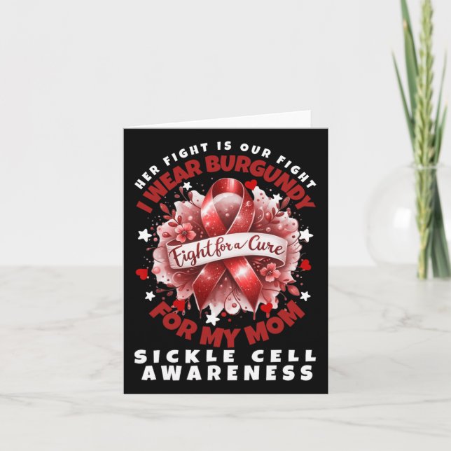 Sickle Cell Warrior Hennes kamp är min Mamma Supp Kort (Framsida)