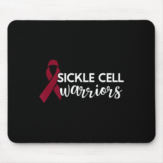 Sickle Cell Warrior - medvetandegrad Burgundy Rib Musmatta (Framsidan)
