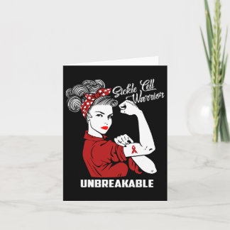 Sickle Cell Warrior Obrytable Awareness Gift Shi Kort
