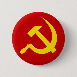 Sickle och Hammer Pin Knapp