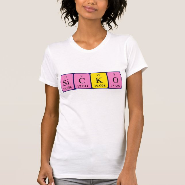 Sicko Periodisk skjorta bord ord T-shirt (Framsida)