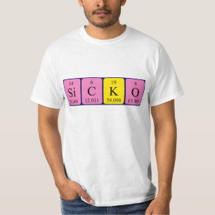 Sicko Periodisk skjorta bord ord Tee
