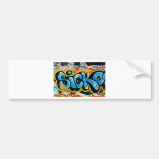 Sickografitti på den texturerade väggen bildekal