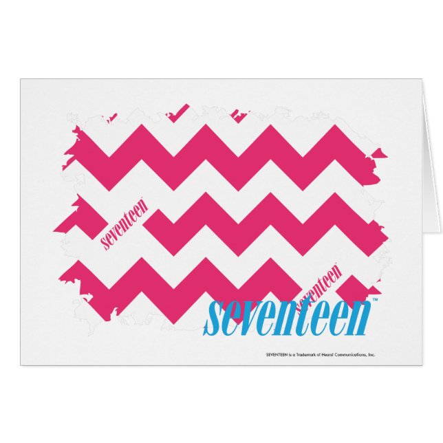 Sicksackmagenta 4 hälsningskort (Framsidan Horizontal)