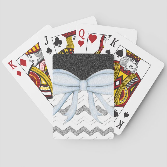 Sicksacksmönster Duschfest Kontor Öde Casinokort (Baksidan)