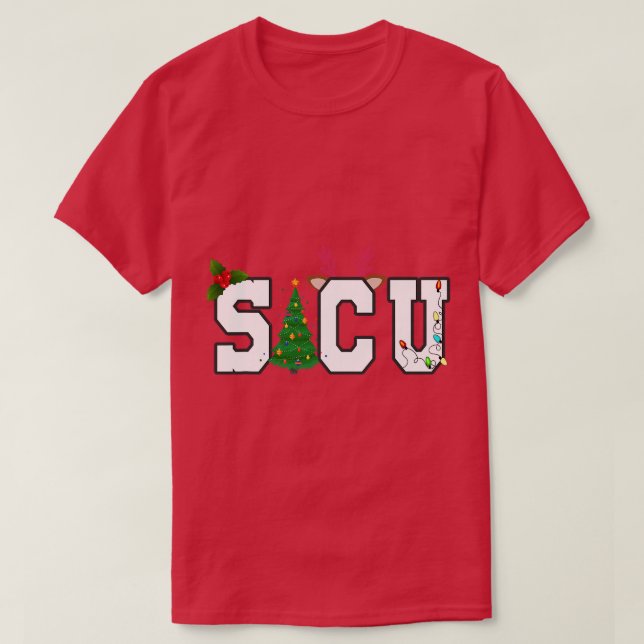 SICU Jul Kirurgisk intensiv e Unit Nurse Xma T Shirt (Design framsida)