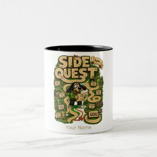 Sidクエスト Personlig Rolig Gamer T-Shirt Två-Tonad Mugg