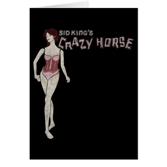 sid kung galna häst mannequin hälsningskort (Framsidan)