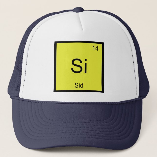 Sid Namn Kemisk Element Periodiska Systemet Truckerkeps (Framsida)