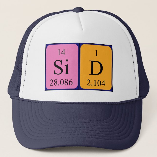 Sid Periodisk bord namn hat Keps (Framsida)