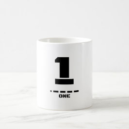 Sida 1(ett) Nato-fonetiskt nummer och morse-kod Kaffemugg