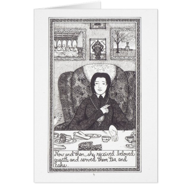 sida 5" den tyst professorn ", hälsningskort (Framsidan)