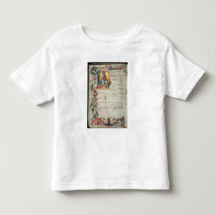 Sida av det musikaliska beteckningssystemet med tee shirt