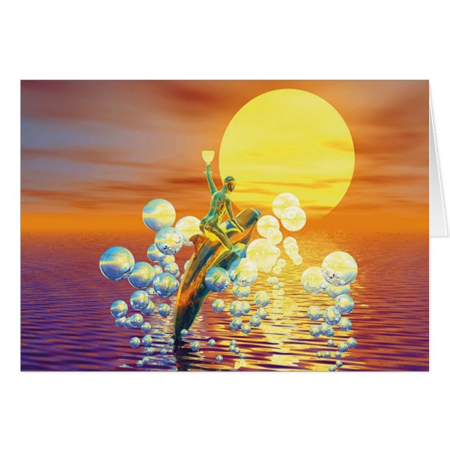 Sida av koppar hälsningskort (Framsidan Horizontal)