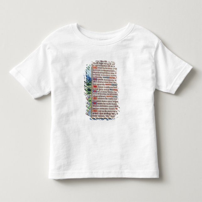 Sida av latinsk text med gränsen tee (Framsida)