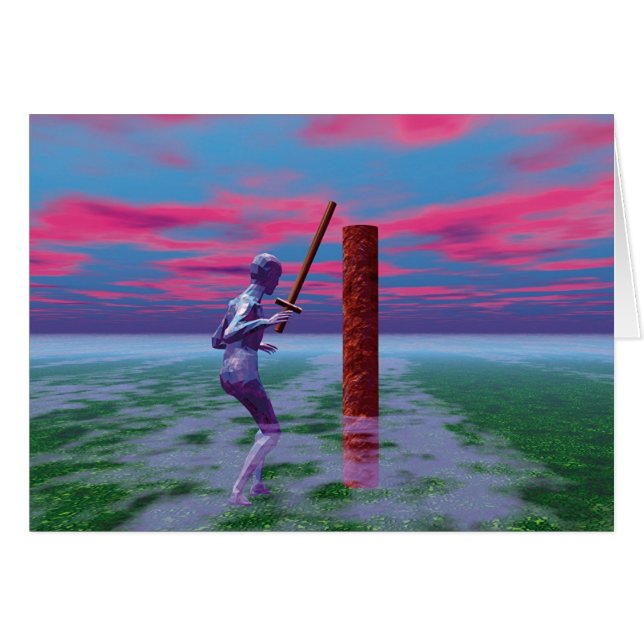 Sida av svärd hälsningskort (Framsidan Horizontal)