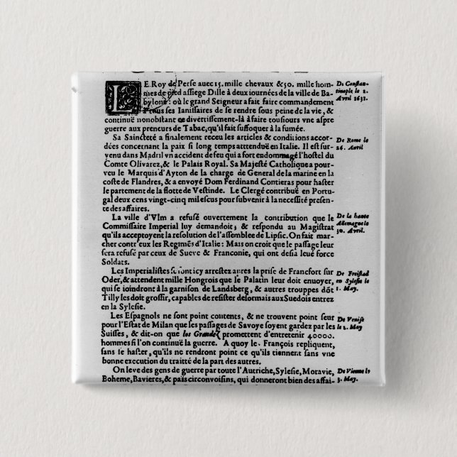 Sida av text från 'La Gazette Knapp (Framsida)