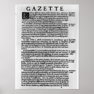 Sida av text från 'La Gazette Poster