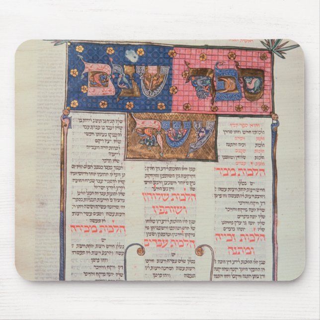 Sida av text och illustrationen musmatta (Framsidan)