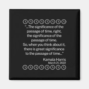 Sida av Time Funny Kamala Magnet