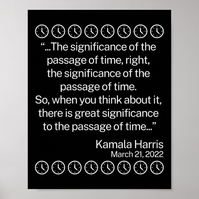 Sida av Time Funny Kamala Poster (Framsidan)