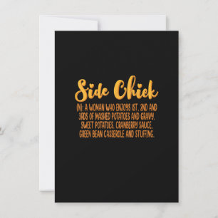 Sida-Chick Lusnyare Thanksgiving Höstfall Vibes me Inbjudningar