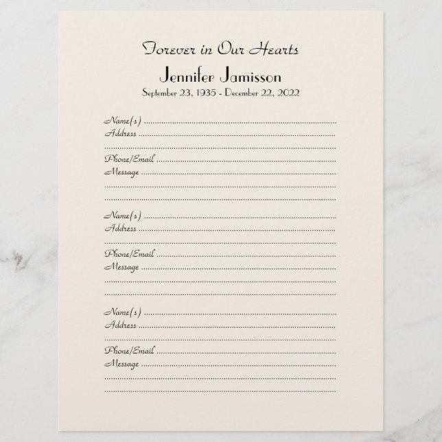 Sida för fyllning av PM Bok, Benvit (Framsida)