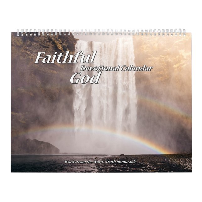 Sida för kalender två för trogen gud Devotional (Omslag)