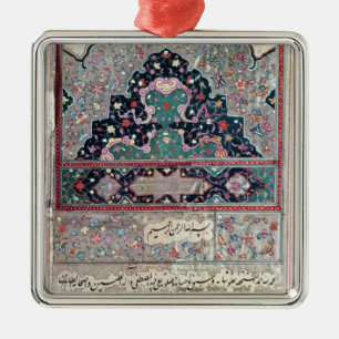 Sida från Canon av medicinen vid Avicenna 1632 Julgransprydnad Metall
