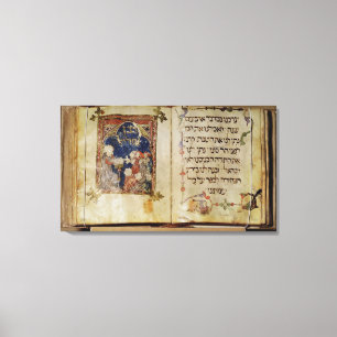 Sida från en Haggadah Canvastryck