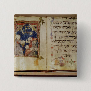 Sida från en Haggadah Knapp