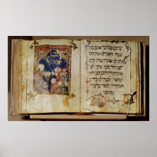 Sida från en Haggadah Poster