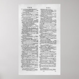 Sida från en ordbok poster