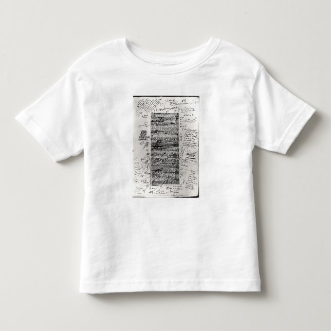 Sida från ett av balzacs arbeten t-shirt (Framsida)