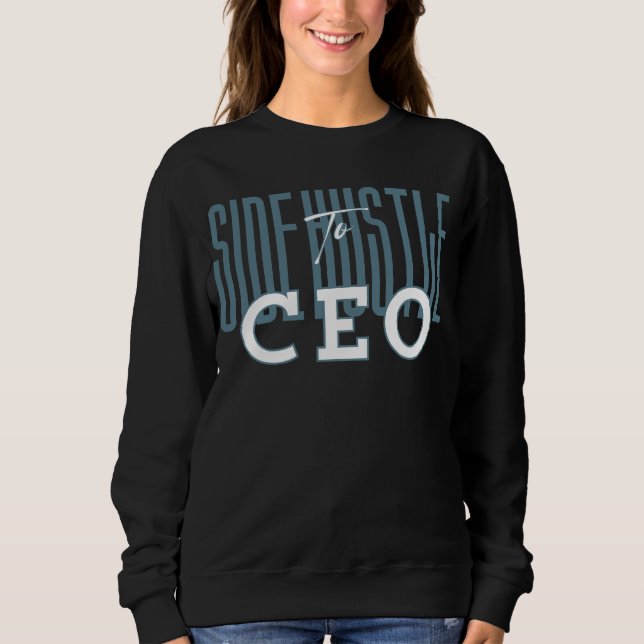Sida Hustle till CEO™ Quiet Power Street Smart Gri T Shirt (Framsida)