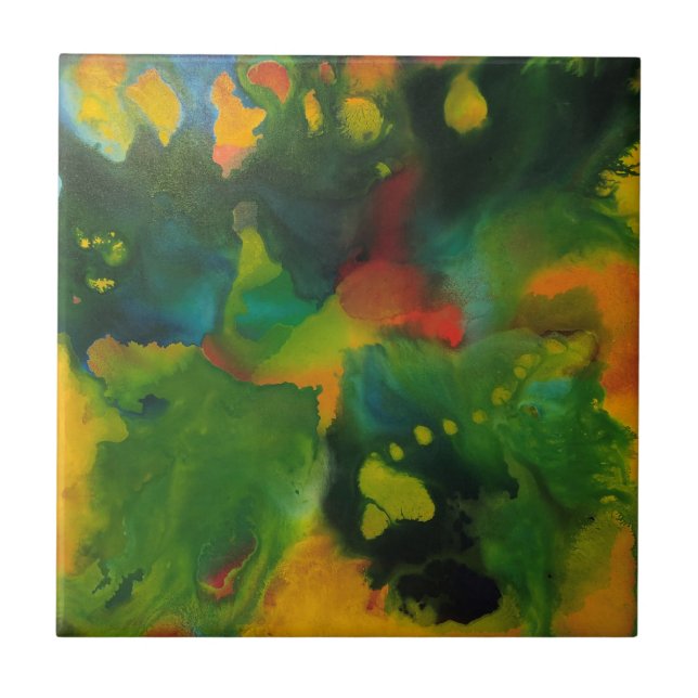 Sida med Johnson Abstrakt Artwork Kakelplatta (Framsidan)