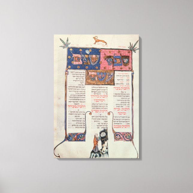 Sida med text och illustration canvastryck (Framsida)