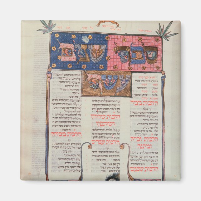 Sida med text och illustration magnet (Framsidan)