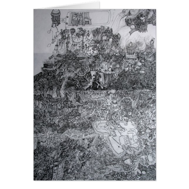 Sida över dragspelsartistens Bok-detaljkort Hälsningskort (Framsidan)